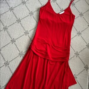 Portmans Asymmetrical Scarlet Dress